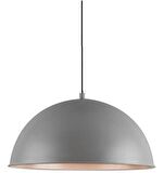 MYLİGHTS MODERN SPOR  METAL TEKLİ GRİ  İÇİ BEYAZ METAL SARKIT AVİZE 40 CM