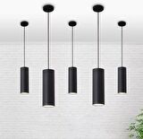 MYLİGHTS  RETRO  SİYAH  GU10 DUYLU LED SARKIT  METAL SARKIT AVİZE MASA  ÜSTÜ SARKIT AMPUL DAHİLDİR