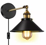Retro Rustik Metal Retro Salon - Yatak Odası Duvar Masfalı Aplik 20 cm Altı