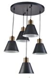 MYLİGHTS  RETOR RUSTİK METAL SARKIT AVİZE MAT SİYAH