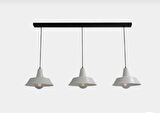 MYLİGHTS RET4RO  RUSTİK VİNTAGE   METAL MASA ÜSTÜ SIRALI  ÜÇLÜ AVİZE 120 CM