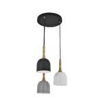 MYLİGHTS  RETRO  RUSTİK  VİNTAGE  MODERN  SPOR  ÜÇLÜ METAL SARKIT AVİZE