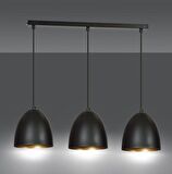 mylights  üçlü masa üstü retro  metal sarkıt avize 60 cm kasa 