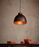 MYLİGHTS  RUSTİK BAKIR FIRCANLANMIŞ METAL SARKIT VİNTAGE AVİZE  