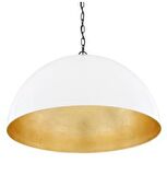 MYLİGHTS BEYAZ İÇİ ALTIN ZİNCİRLİ VİNTAGE RUSTIK METAL SARKIT 40 CM 