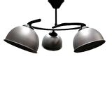 MYLİGHTS  GRİ BAŞLIKLI METAL AVİZE  ÜÇLÜ AVİZE