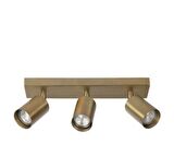 MYLİGHTS MAT ALTIN KAPLAMA  ÜÇLÜ LED SPOT HAREKETLİ LED AVİZE LED APLİK