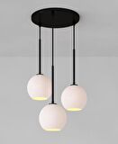 MYLİGHTS  MODERN SPOR OPAL CAMLI ÜÇLÜ AVİZE  SALON AVİZE SOFT IŞIK