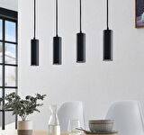 MYLİGHTS  MODERN SPOR  LED AVİZE  SİYAH  GÜN IŞIĞI LED AMPULLÜ PANASONIC MARKA LEDLİ