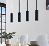MYLİGHTS  MODERN SPOR  LED AVİZE  SİYAH  GÜN IŞIĞI LED AMPULLÜ MARKA LEDLİ
