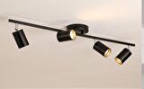 MYLİGHTS  SİYAH DÖRTLÜ LED AVİZE LED SPOT HAREKELİ AVİZE PANASONIC APLULLÜ
