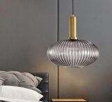 MYLİGHTS RUSTİK  FÜME  SARKIT AVİZE 20CM BRONZ ASKILI SPOR TEKLİ AVİZE