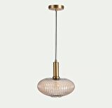 MYLİGHTS RUSTİK  FÜME  SARKIT AVİZE 25CM BRONZ ASKILI SPOR TEKLİ AVİZE