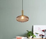 MYLİGHTS RUSTİK  BAL  SARKIT AVİZE 25CM BRONZ ASKILI SPOR TEKLİ AVİZE