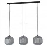 MYLİGHTS RUSTİK  FÜME AVİZE MASA ÜSTÜ SIRALI SAKIT AVİZE 60 CM KASA  20 CM CAM  