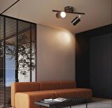 MYLİGHTS  PANASONIC AMPULLÜ İKİLİ LED SPOT APLİK AVİZE ARMATÜR HAREKLİ  METAL GÜN IŞI LED AMPUL DAHİLDİR HAREKETLİ BAŞLIK  