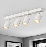 MYLİGHTS  BEYAZ  DÖRTLÜ LED AVİZE LED SPOT HAREKELİ AVİZE PANASONIC APLULLÜ