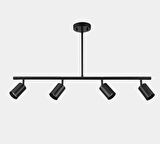 MYLİGHTS  SİYAH DÖRTLÜ LED AVİZE LED SPOT HAREKELİ AVİZE PANASONIC APLULLÜ