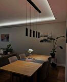 MYLİGHTS  PANASONIC AMPULLÜ  SIRALI MASA ÜSTÜ BEŞLİ SARKIT AVİZE  GU10  LED ampul. Gün isigi dahildir