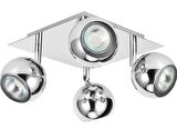 MYLİGHTS 4lü krom SPOT TEKLİ KÜRE PANASONIC GÜN IŞIĞI AMPULLÜ hareketli duvar aplik  led avize   