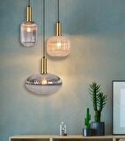 MYLİGHTS  MODERN  SARKIT AVİZE  BAL VE FÜME CALI RUSTİK VİNTAGE SALON AVİZE  