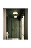 Mylights Gold Detaylı Opal Beyaz Cam Gövdeli Modern Yarı Sıva Üstü Tavan Aydınlatması Avize Lamba