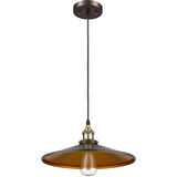 Mylight Retro Rustik Sartkıt Metal Avize Siyah Içi Altın 40 cm