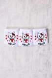 Gümüş 3'lü Kız Çocuk Hello Kitty Desenli Slip Külot