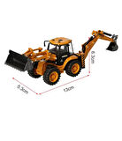 Oyuncak Ekskavatör 1:50 Ölçek Çift Taraflı Kepçeli Diecast Model Kepçe