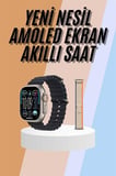49mm Akıllı Saat Amoled Ekranlı Kadın Erkek Kol Saati Plastik Kordon