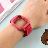 Ally Apple Watch 6-SE-5-4 44mm / 3-2-1 42mm Kayış Kordon Kılıf Silikon-(5775)
