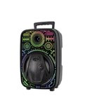 8 İnç Karaoke Hoparlör USB AUX FM Destekli Işıklı Speaker