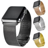 Ally Apple Watch 7-8 41mm 6-5-4 40mm Kayış Kordon Milano Metal Klasik Kopça 3-2-1