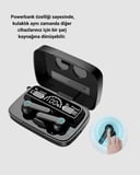 Powerbank’lı M19 Bluetooth Kulaklık – Oyun İçin Düşük Gecikme Uzun Kullan
