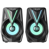 MIKADO MD-S23 GLARE 6W 1+1 Masaüstü RGB Aydınlatma USB Siyah Kasa Speaker(1923)