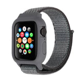 Ally Apple Watch 6-SE-5-4 44mm / 3-2-1 42mm Kayış Kordon Kılıf Silikon-(5775)