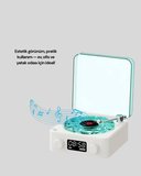 3-1 Kablosuz Bluetooth Hoparlör – Gece Lambalı Saatli Retro Tasarım