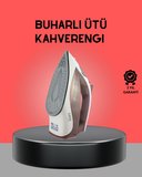 Kahverengi Buharlı Ütü 2200W Sürekli Buhar 120 g Şok Buhar