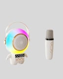 Karaoke Özellikli Astronot Bluetooth Hoparlör Kablosuz Mikrofonlu