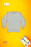 Kız Çocuk Giyim - Yumuşacık Şirin Çiçek Baskılı Sweatshirt