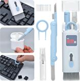 The BRo  Macbook / Airpods ,Iphone /tablet/ Kulaklık Temizleyici + 2 Kablo Tutucu 7 In 1 Çok Fonksiyonlu Kit 