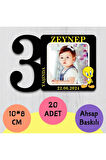 3 Yaşında Foto Baskılı Magnet 30 Adet