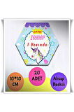 Bebek Çocuk Doğum Günü Resimli Ahşap Magnet 50 Adet
