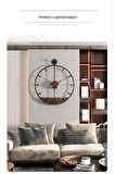 Mahsertini Masif 60 Cm Duvar Saati , Modern Dekoratif Metal Duvar Saati