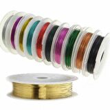 Hayal Sepeti başlangıç filografi sanatı Makara Tel - 0.2mm ince - 10 Farklı Renk
