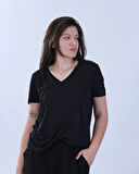 İpeksi Modal Kumaş V Yaka Tişört