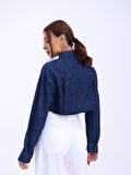 6603 KOT BLUZ-MAVİ