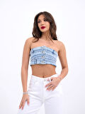 6817 KOT CROP-MAVİ