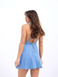 6952 KOT ELBİSE-MAVİ