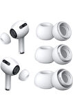 Maxup Airpods Pro / Airpods Pro 2 ile Uyumlu Için Xs,s,l Boyları 3'lü Set Silikon Kulaklık Başlık Yedek Kulakiçi